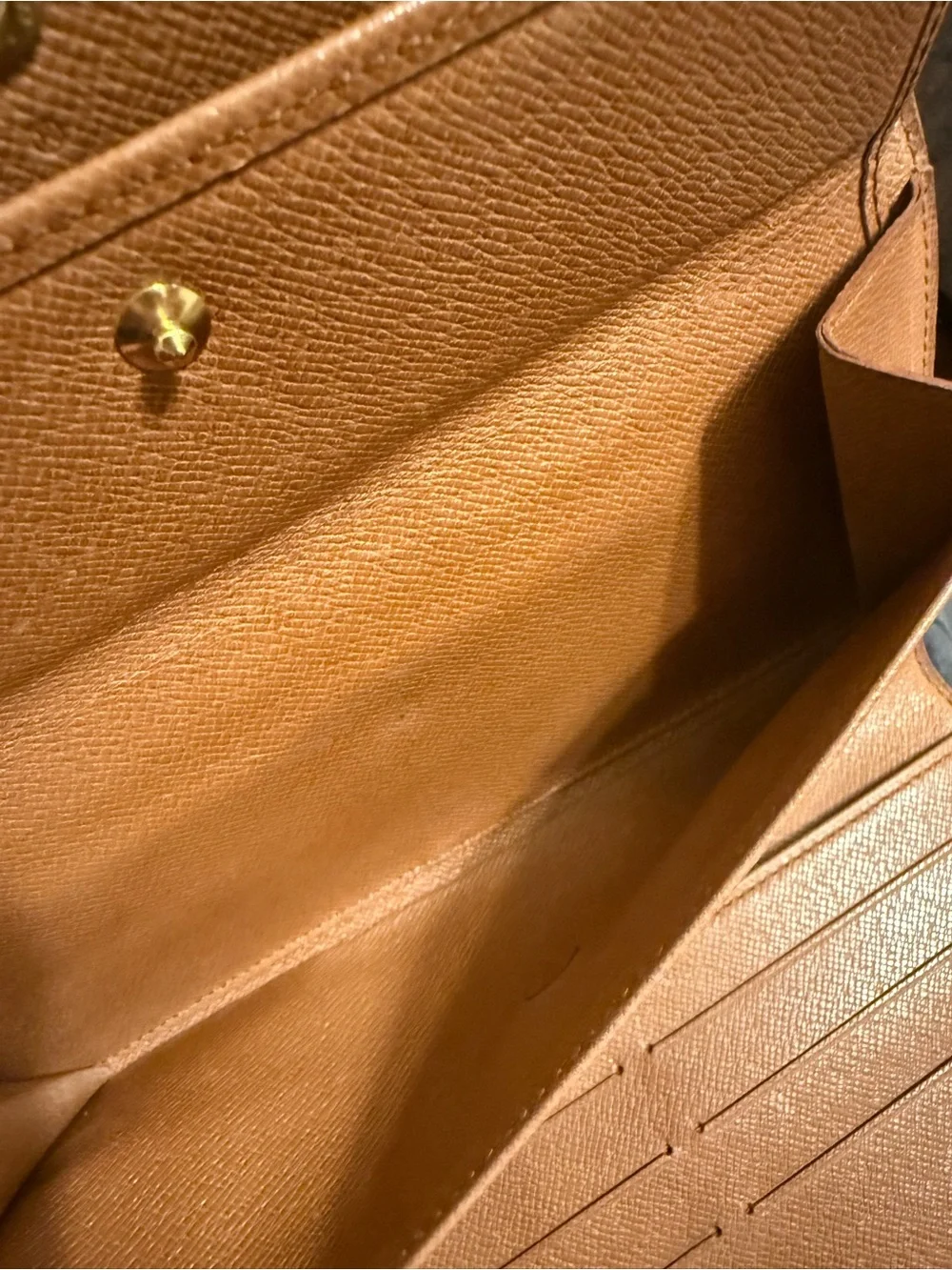 Louis Vuitton Monogram Canvas Wallet with Gold Chain